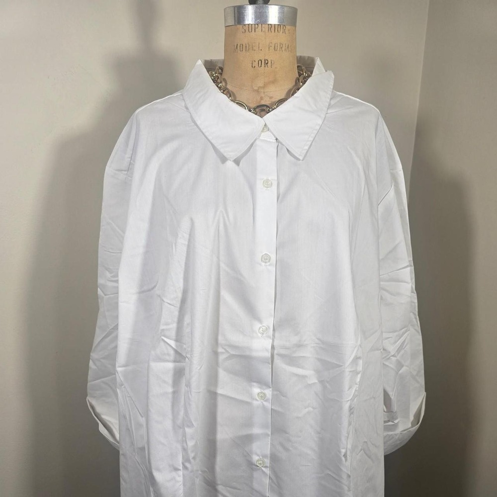 Jessica London white button-down shirt size 34/36